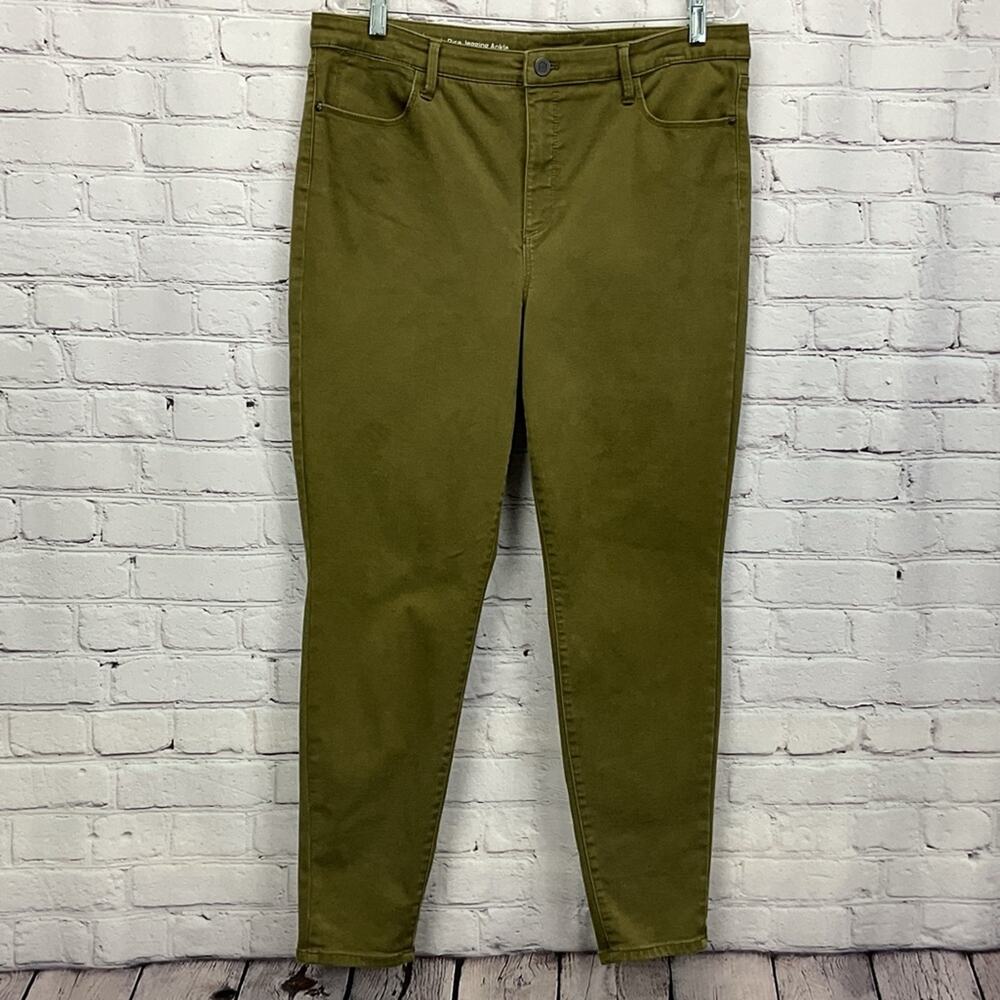 Talbots Flawless High-Rise Jegging Ankle Women's Size 14 Olive Green Skinny - Picture 2 of 9